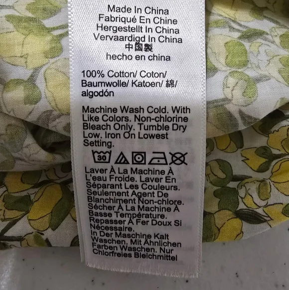 J. Crew High-neck Puff-sleeve Top Liberty Fabric Eliza's Yellow Women's Small - Picture 9 of 10